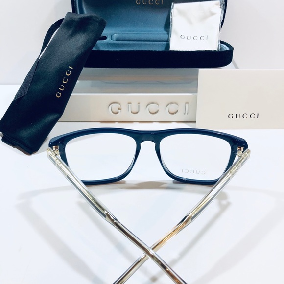 Gucci Men's Eyeglasses Blue Crystal Transparent - Picture 3 of 8